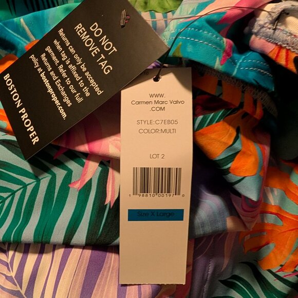 Carmen Marc Valvo Two Piece Bathing Suit from Boston Proper NWT  XL  14-16 - Picture 3 of 5